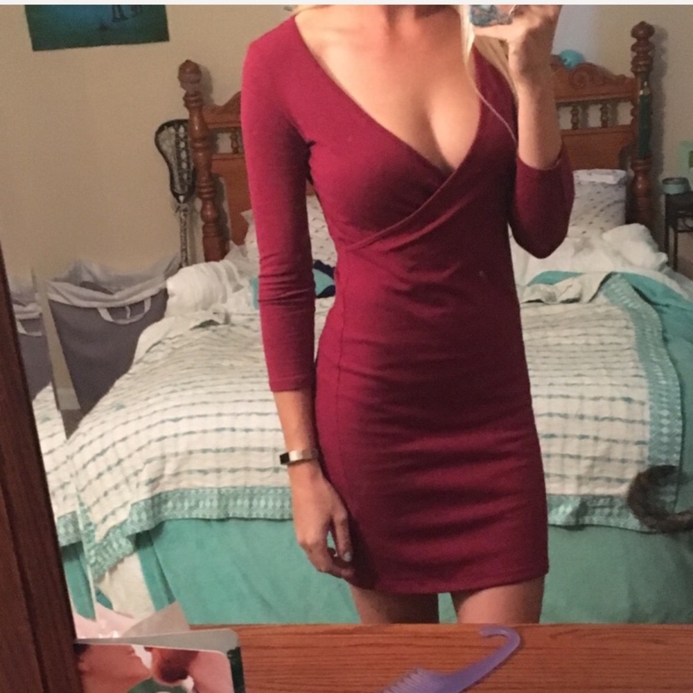 Wrap bodycon dress